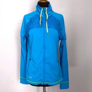 Under Armour Running Jacket Turquoise Lime Green